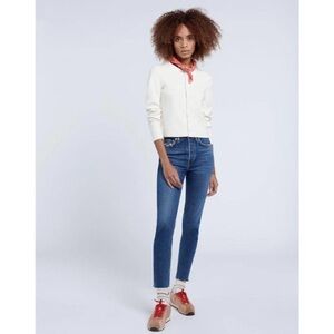 RE/DONE 90S High Rise Ankle Crop in Dark Stone - 27